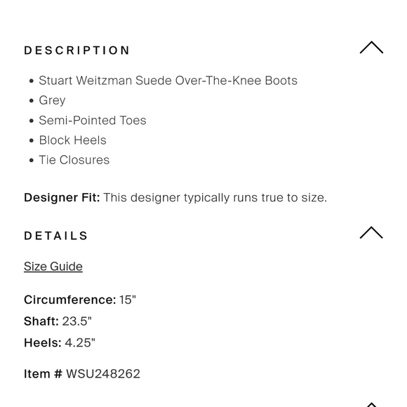 🩶 Stuart Weitzman Hiline otk over the knee italian suede leather boots 8.5M - Picture 7 of 7